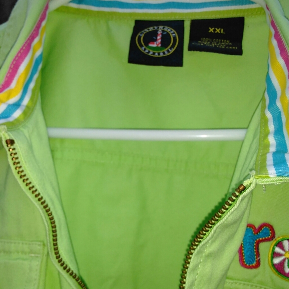 CHARTREUSE GREEN LIGHT HOUSE APPAREL JACKET - Picture 5 of 7
